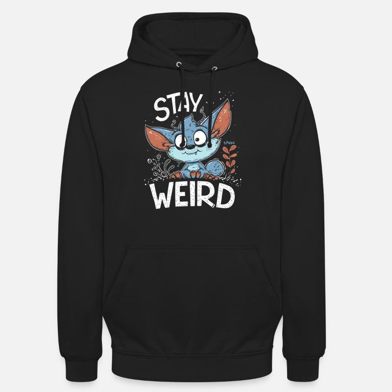 Petit lutin mignon : restez bizarre - Sweat-shirt à capuche unisexe - noir