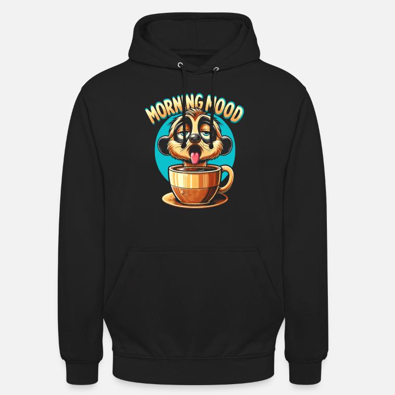 Erdmännchen Kaffee - Unisex Hoodie - Schwarz