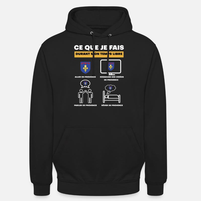 Provence durant temps libre - Sweat-shirt à capuche unisexe - noir