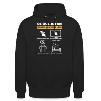 Martinique 972 In free time - Unisex Hoodie - black - Front - Alina (178cm) & Michal (187cm)