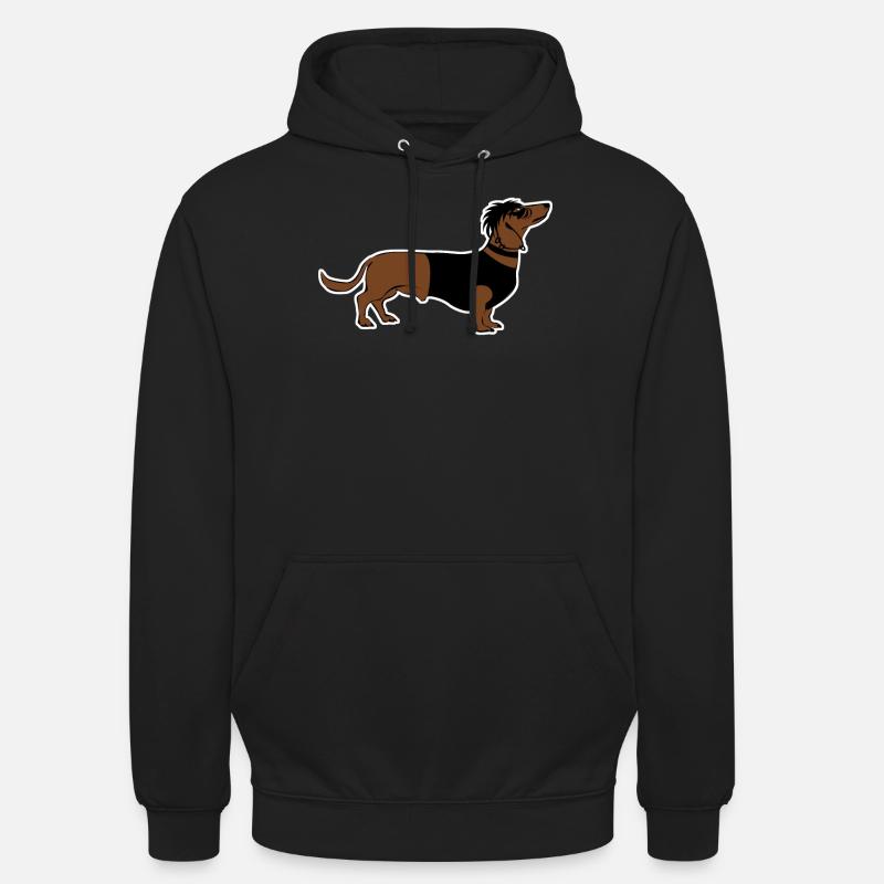 Goth Dachshund Gothic - Unisex Hoodie - Schwarz