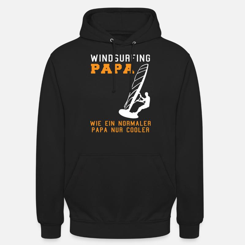 Cooler Windsurf-Papa - Unisex Hoodie - Schwarz