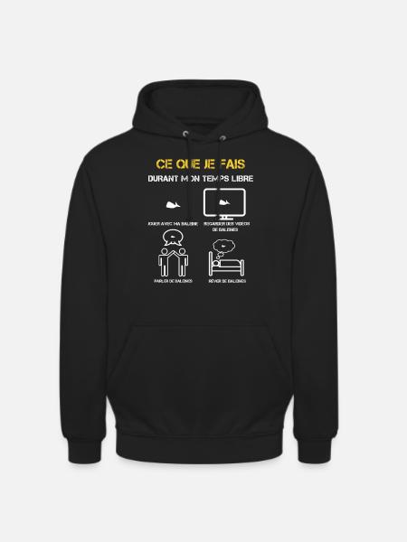 Whale Free Time Gifts - Unisex Hoodie - black