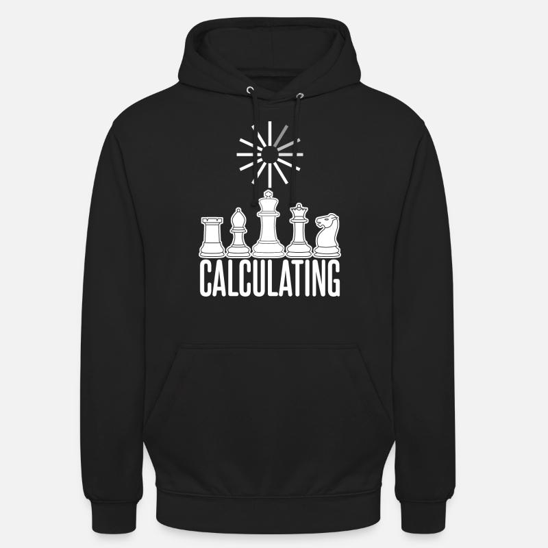 Chess Calculating Chess Board - Unisex Hoodie - Schwarz