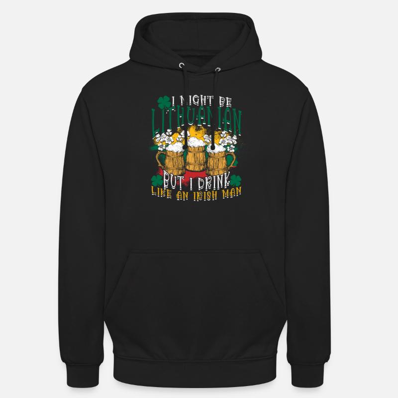 Lituanie Lituanie - Sweat-shirt à capuche unisexe - noir