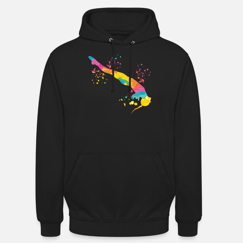 Plongée Plongée synchronisée - Sweat-shirt à capuche unisexe - noir