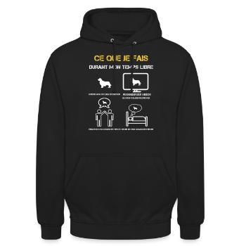 Golden-Retriever Freizeitgeschenke - Unisex Hoodie - Schwarz - Vorne - Alina (178cm) & Michal (187cm)
