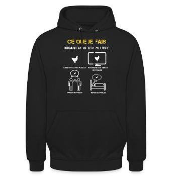 Free Time Hen Gifts - Unisex Hoodie - black - Front - Alina (178cm) & Michal (187cm)