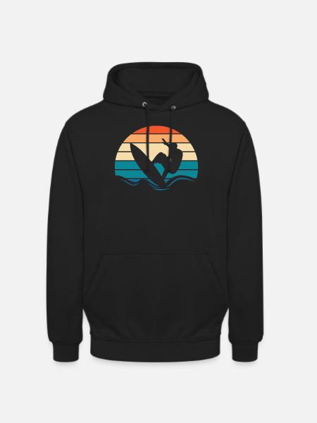 Surfer Surfen - Unisex Hoodie - Schwarz