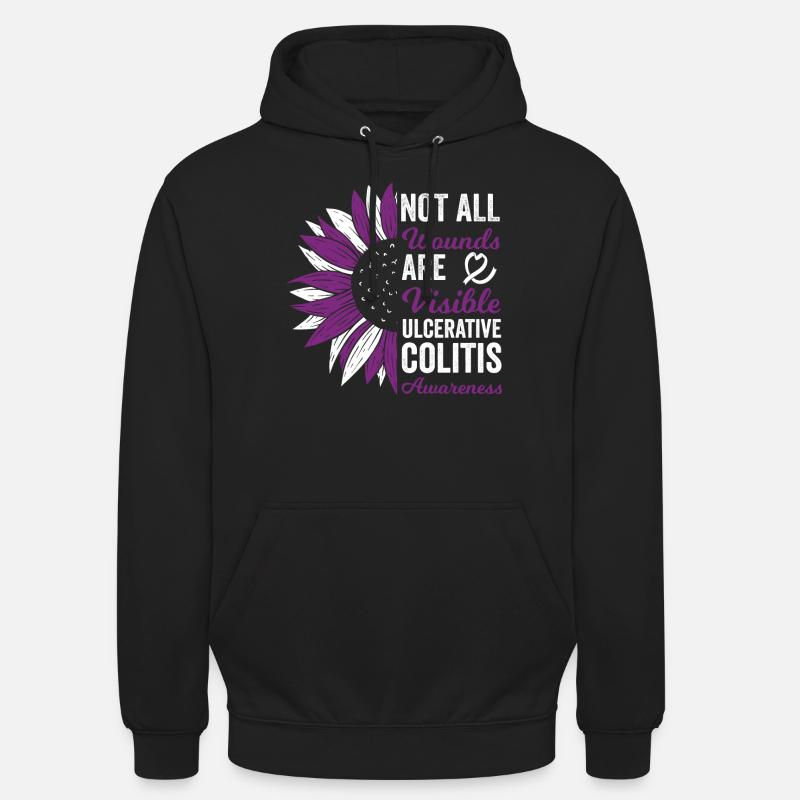 Invisible Struggle: Ulcerative Colitis - Unisex Hoodie - black