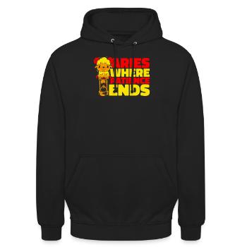 Aries Zodiac Sign - Unisex Hoodie - black - Front - Alina (178cm) & Michal (187cm)