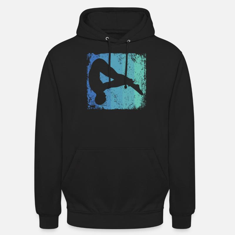 Synchronisierter Wassertaucher High Diver - Unisex Hoodie - Schwarz