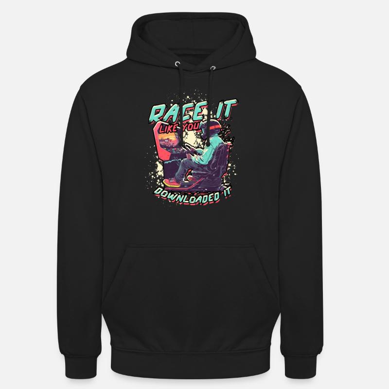 Course Sim - Sweat-shirt à capuche unisexe - noir