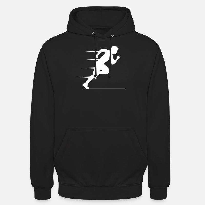 Sprinter rapide Dynamique Athlétisme - Sweat-shirt à capuche unisexe - noir
