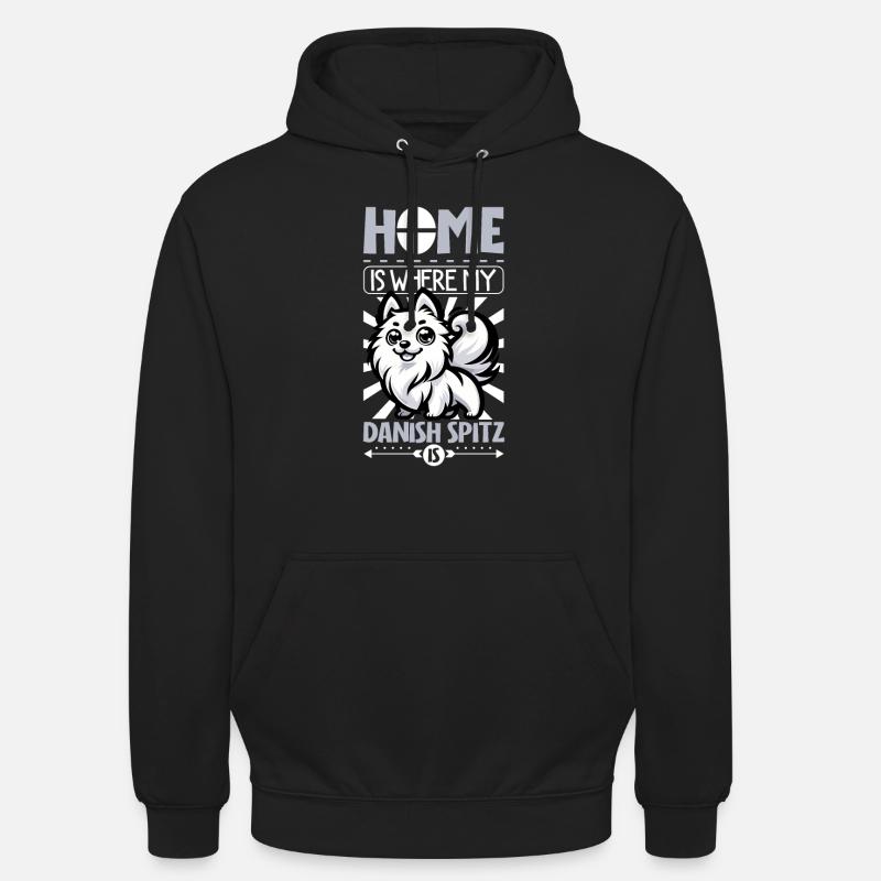 Zuhause - Dänischer Spitz - Unisex Hoodie - Schwarz