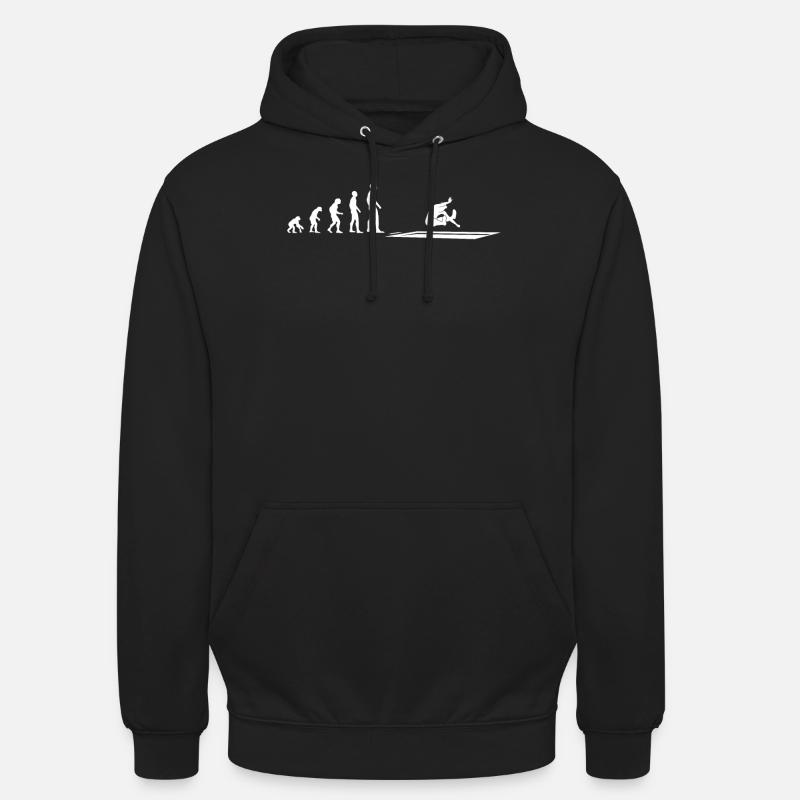 Evolution Weitsprung Athlet - Geschenk - Unisex Hoodie - Schwarz