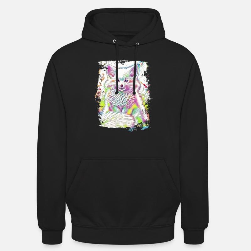 Cute arctic fox gift - Unisex Hoodie - black