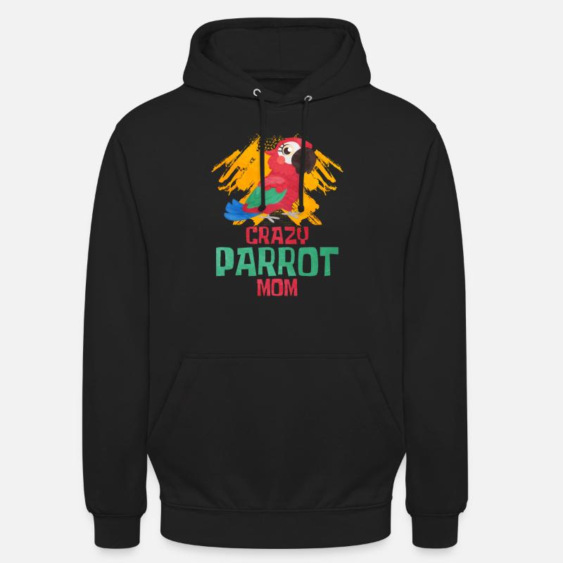 Cadeau de perroquet gris africain - Sweat-shirt à capuche unisexe - noir