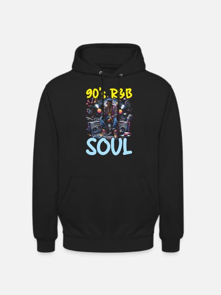 90s Music Lover, 90s, - Unisex Hoodie - black