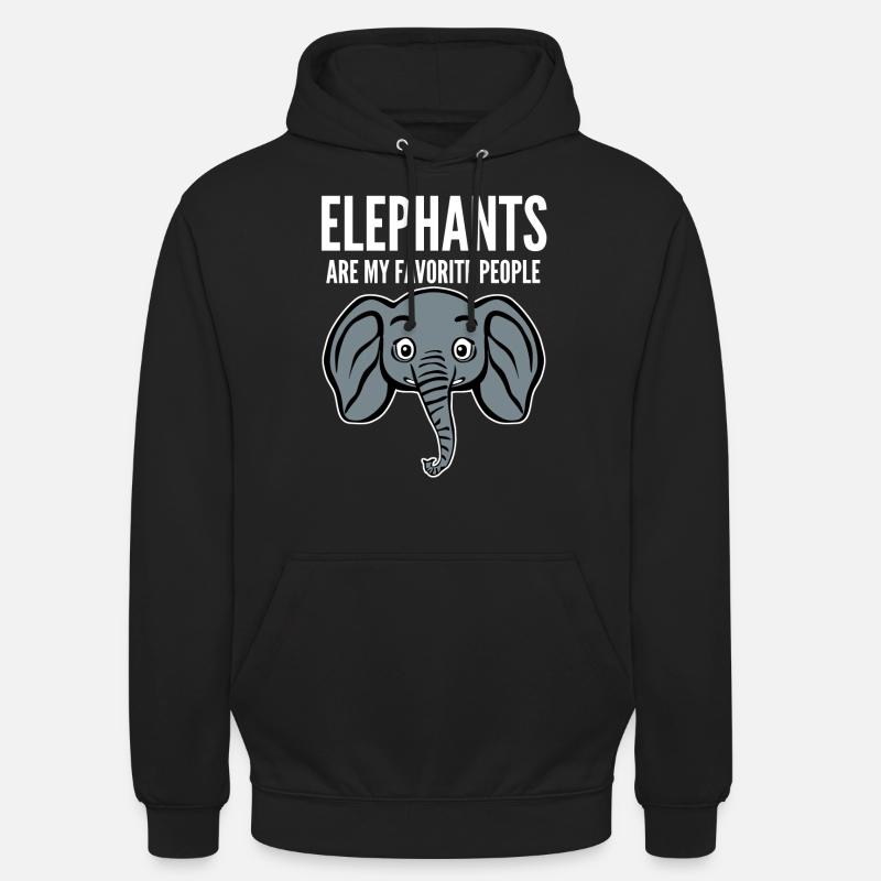 Éléphant Éléphants - Sweat-shirt à capuche unisexe - noir