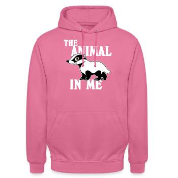 Honey Badger Cute Honey Badgers - Unisex Hoodie - Pink - Vorne - Alina (178cm) & Michal (187cm)
