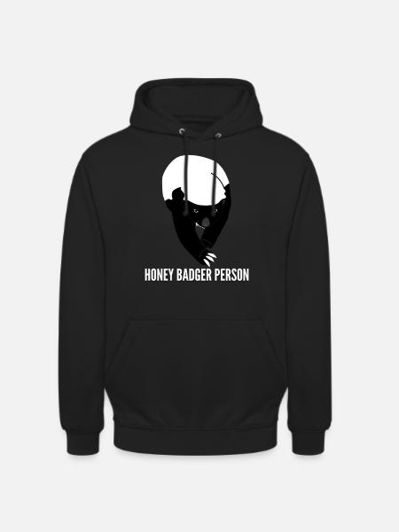 Honey Badgers Grumpy Honey Badger - Unisex Hoodie - black