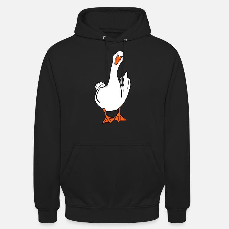 Grumpy Goose Middle Finger Geese - Unisex Hoodie - Schwarz