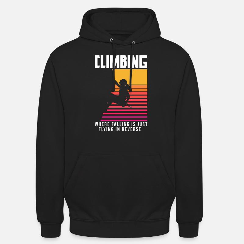 Klettern Mountain Boulder Climble Climber - Unisex Hoodie - Schwarz