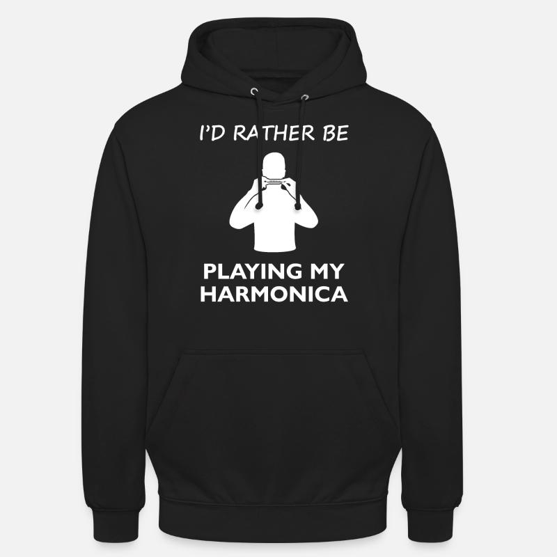 Longing Harmonica Player Chemise - Sweat-shirt à capuche unisexe - noir