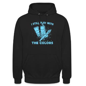 Artist Painter Graphic Play With The Colors Gift - Unisex Hoodie - black - Front - Alina (178cm) & Michal (187cm)
