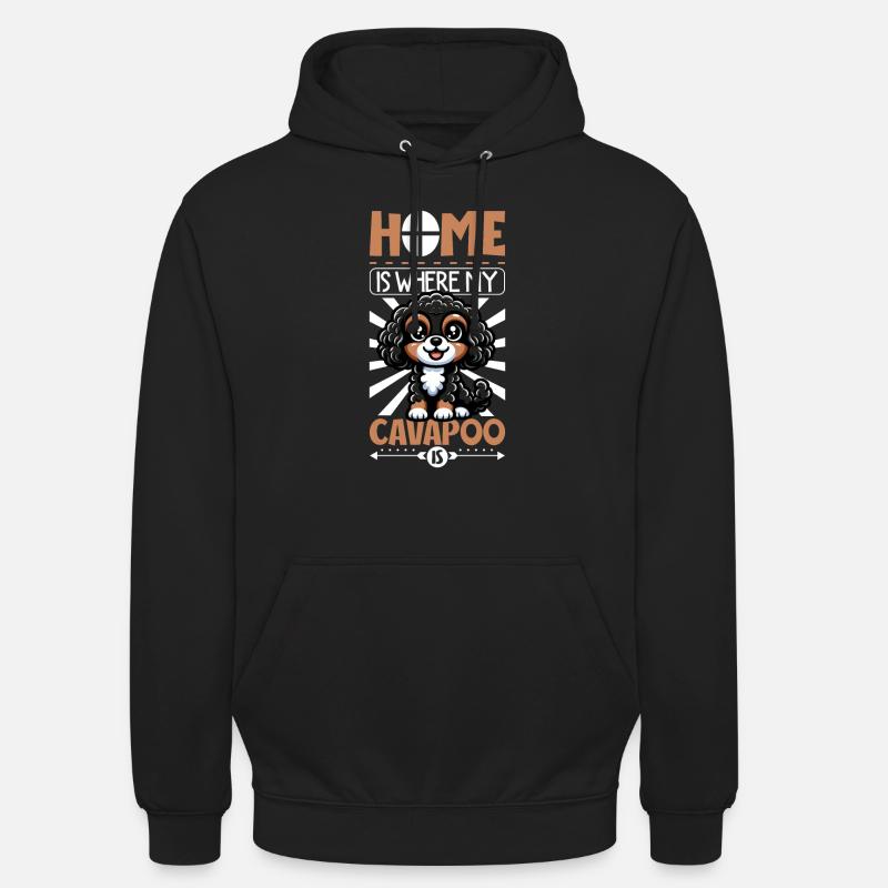 Zuhause - Cavapoo - Unisex Hoodie - Schwarz