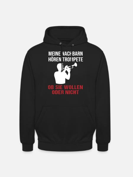 Sonidos de trompeta - Concierto de barrio - Sudadera con capucha unisex - negro