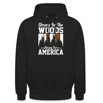 Wood Lover Wood Cutter Lumberjack Apparel - Unisex Hoodie - Schwarz - Vorne - Alina (178cm) & Michal (187cm)