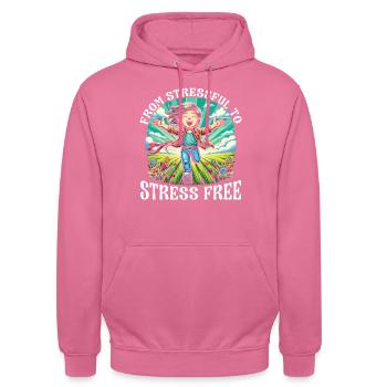 Stress Disorder, Mental Health, - Unisex Hoodie - pink - Front - Alina (178cm) & Michal (187cm)