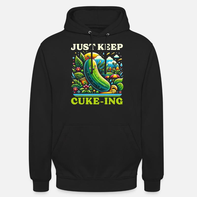 Drôle de concombre-végétalien-végétarien - Sweat-shirt à capuche unisexe - noir