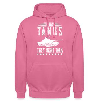 Battle Tanks MBT Tank Combat - Unisex Hoodie - Pink - Vorne - Alina (178cm) & Michal (187cm)