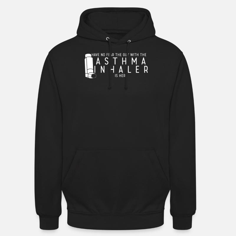 Asthmatic Asthma Inhaler Wheezing - Unisex Hoodie - Schwarz