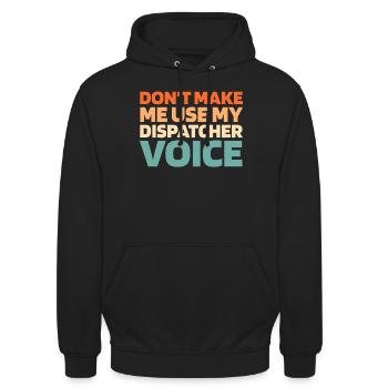 Notruf Leitstelle Einsatzzentrale - Unisex Hoodie - Schwarz - Vorne - Alina (178cm) & Michal (187cm)