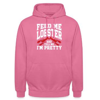 Fruits de mer - Sweat-shirt à capuche unisexe - rose - Devant - Alina (178cm) & Michal (187cm)