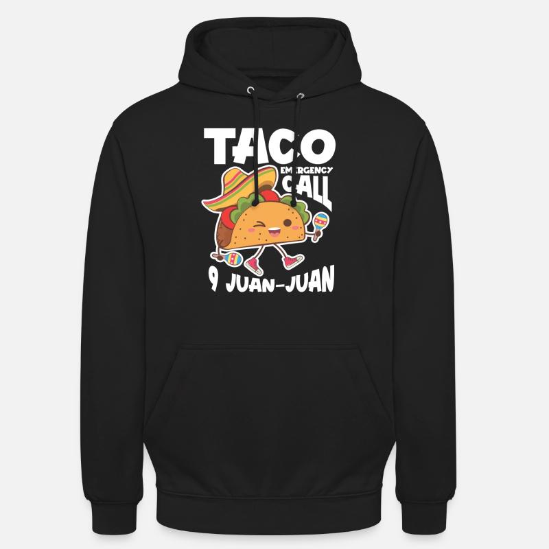 Taco drôle - Sweat-shirt à capuche unisexe - noir