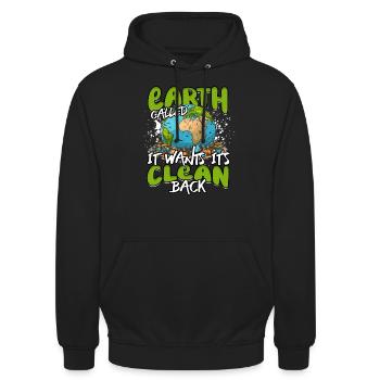 Environmental Protection Environmentalists - Unisex Hoodie - black - Front - Alina (178cm) & Michal (187cm)