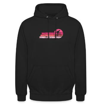 Cycling Fitness Training - Unisex Hoodie - black - Front - Alina (178cm) & Michal (187cm)