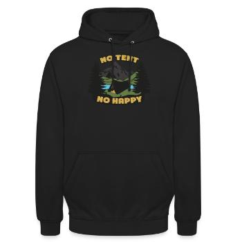 Tentes de camping Tente extérieure - Sweat-shirt à capuche unisexe - noir - Devant - Alina (178cm) & Michal (187cm)