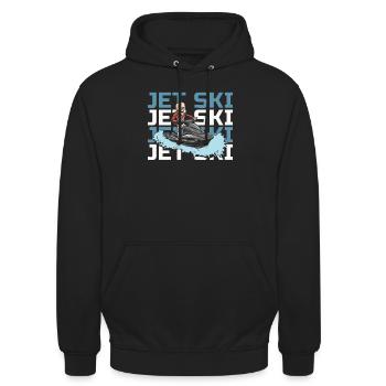 Jet Ski - Sweat-shirt à capuche unisexe - noir - Devant - Alina (178cm) & Michal (187cm)