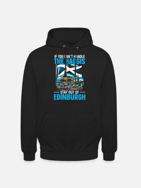 Édimbourg, Écosse, Royaume-Uni - Sweat-shirt à capuche unisexe - noir