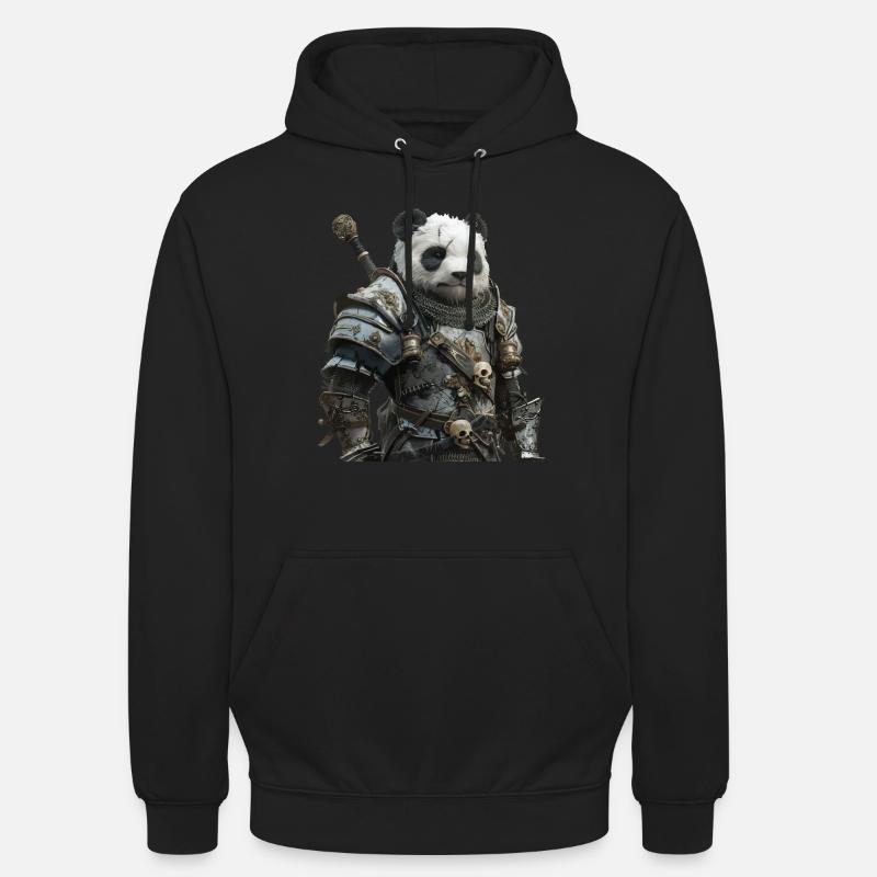Panda Ritter Mittelalter - Unisex Hoodie - Schwarz