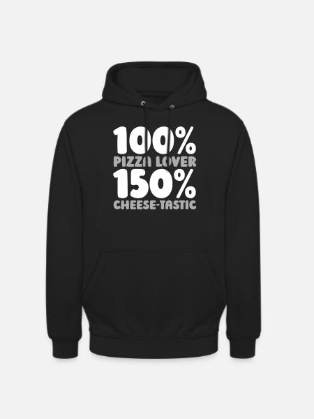 Pizza - Sweat-shirt à capuche unisexe - noir