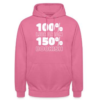 Librarian - Unisex Hoodie - pink - Front - Alina (178cm) & Michal (187cm)