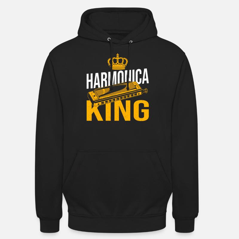 Jouer de l’harmonica cadeau - Sweat-shirt à capuche unisexe - noir
