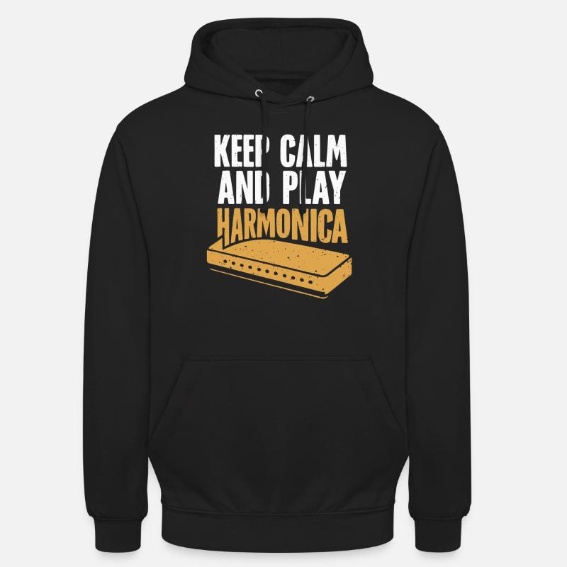 Cadeau de jeu d’harmonica - Sweat-shirt à capuche unisexe - noir